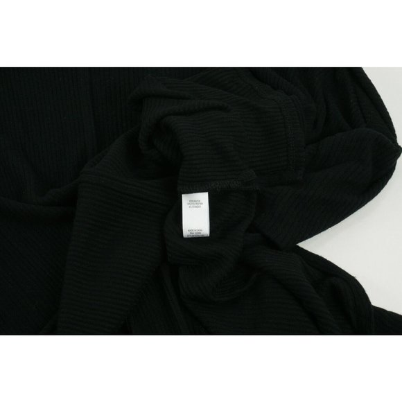 Status by Chenault Women's Small Oversized Black Front Seam Cowl Poncho Sweater - Picture 6 of 9